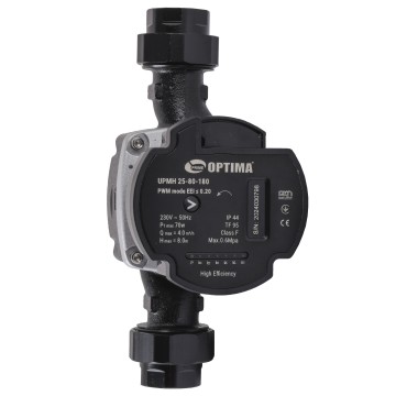 Насос циркуляційний енергоощадний  Optima PRIME UPMH 25-80AUTO 180мм + гайки