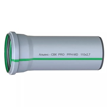 Труба СВК-Альянс ПП 110*2,7*1500 PRO зелена {10}