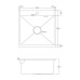 ID 5050-G мийка одинар.500x500x215мм, (3.0/0.8мм), сифон, дозатор, кошик, PVD Grey {1/1}