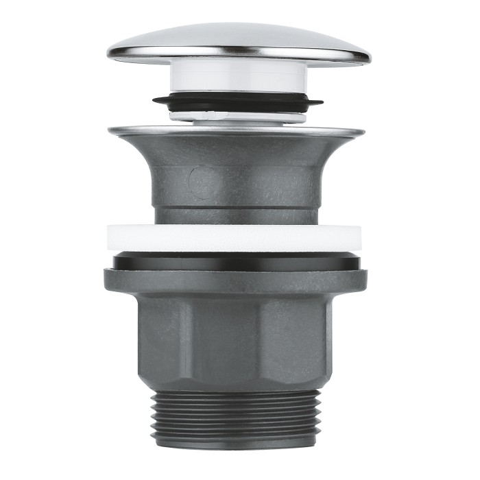 Донний клапан для раковини універсальний (з/без переливу) GROHE 40824000 автоматичний (СLICK-СLACK) (Колір хром) 1 1/4'' (40824000) Донний клапан для раковини універсальний (з/без переливу) GROHE 40824000 автоматичний (СLICK-СLACK) (Колір хром) 1 1/4'' (40824000)