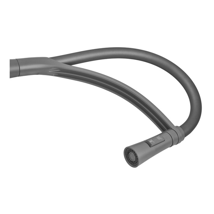 Змішувач для кухні Plamix Lucas-017 SET Graphite Refl.Grey з підведенням (Колір графіт+сил.вилив сірий) (PM0723) Змішувач для кухні Plamix Lucas-017 SET Graphite Refl.Grey з підведенням (Колір графіт+сил.вилив сірий) (PM0723)