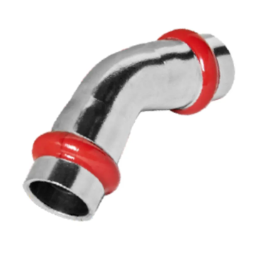 Коліно 45° дворозтрубне Koer KQ.B18-2 Press-Inox AISI 304 18x18 (KR6433)