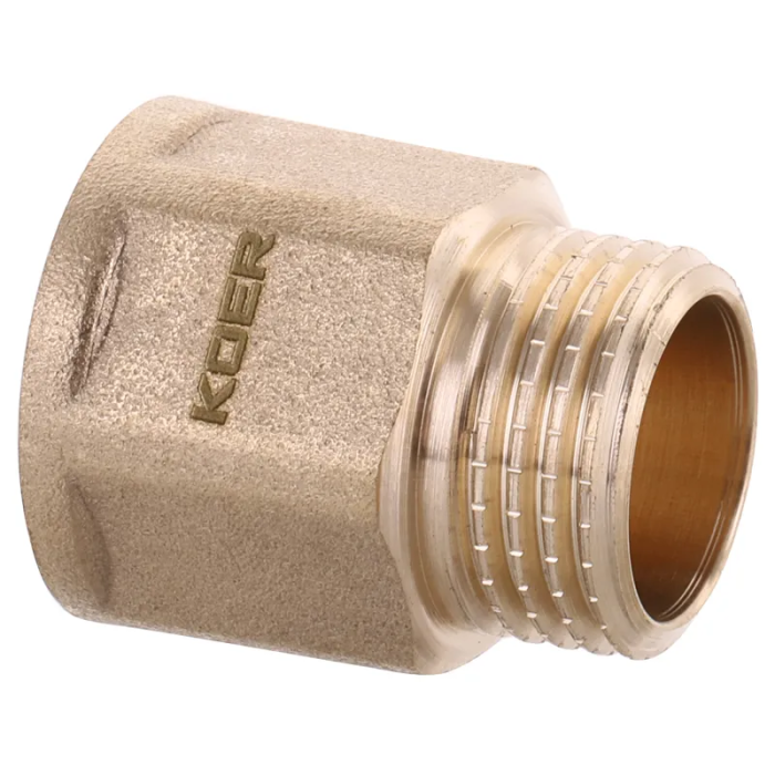 Подовжувач Koer WM.E06-20.WN - 1/2 "20мм Без нікелю (KR3010) Подовжувач Koer WM.E06-20.WN - 1/2 "20мм Без нікелю (KR3010)