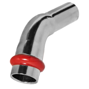 Коліно 45° однорозтрубне ВЗ Koer KQ.B22 Press-Inox AISI 304 22x22 (KR6427)