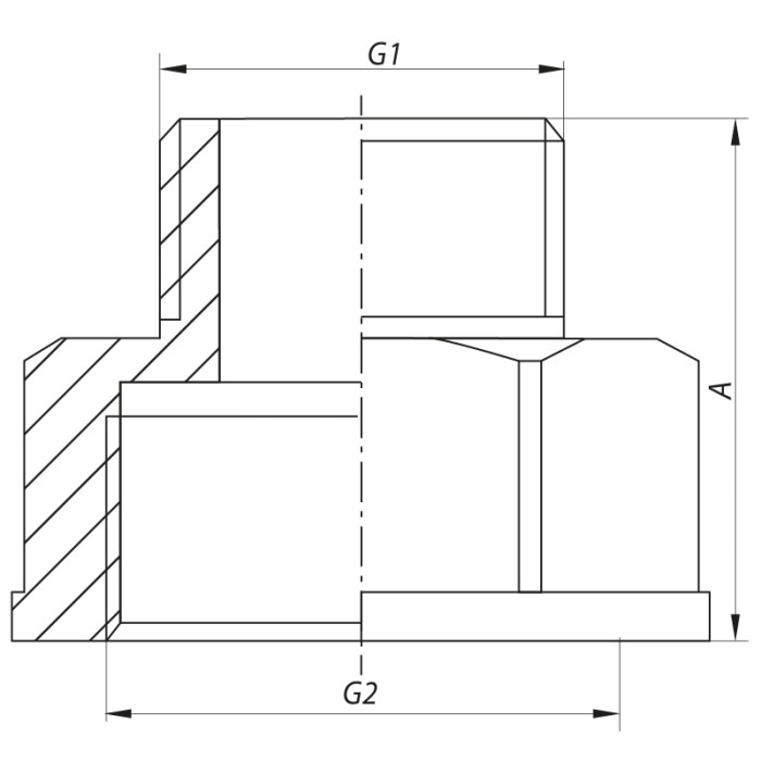 Перехідник (конектор) 3/4 "х1" Koer KF.A0810 (KF0049) Перехідник (конектор) 3/4 "х1" Koer KF.A0810 (KF0049)