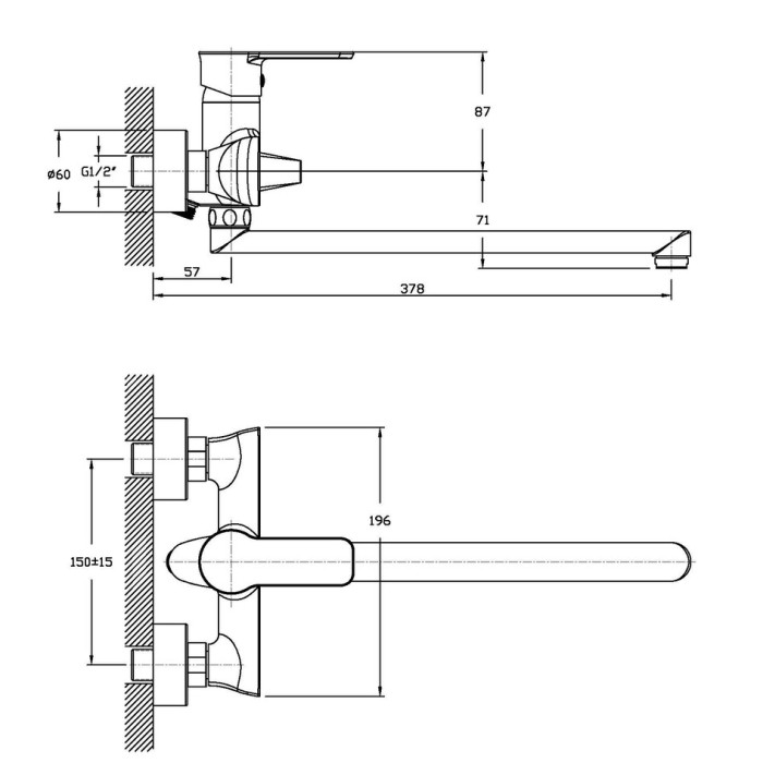 Змішувач для ванни Haiba HOUSTON 006 (HB0230) Змішувач для ванни Haiba HOUSTON 006 (HB0230)