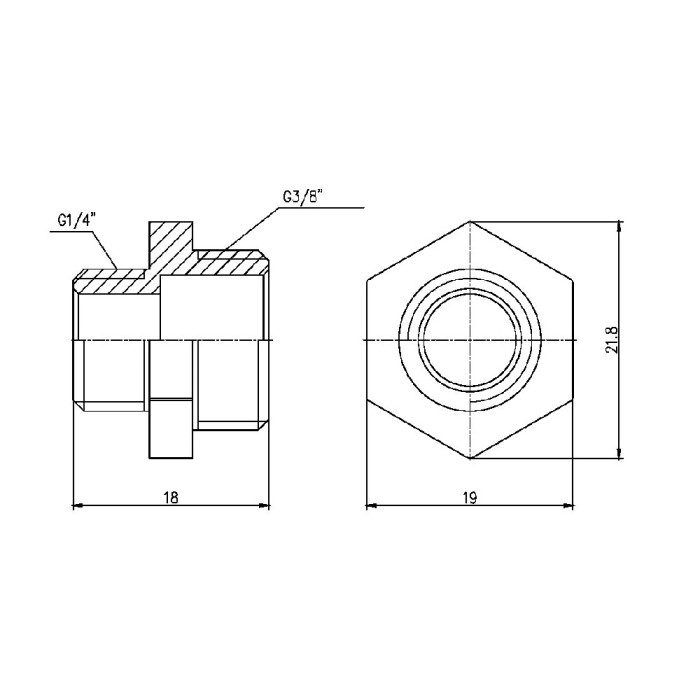 Ніпель редукційний Thermo Alliance Forte 3/8"х1/4" SF35996 Ніпель редукційний Thermo Alliance Forte 3/8"х1/4" SF35996