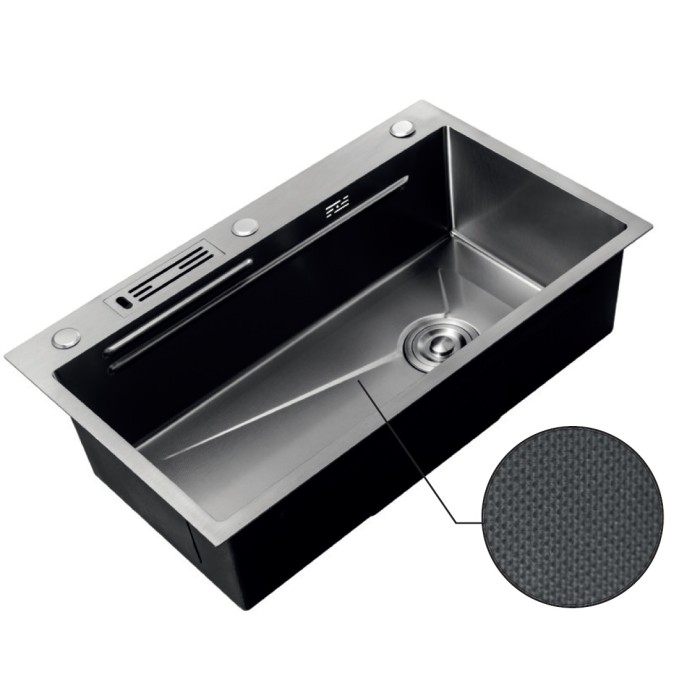 Мийка Mixxus Premium MH7545-SET-05 MICRO DECOR NANO-BLACK (3.0/0.8) комплект (графіт) (MX9633) Мийка Mixxus Premium MH7545-SET-05 MICRO DECOR NANO-BLACK (3.0/0.8) комплект (графіт) (MX9633)