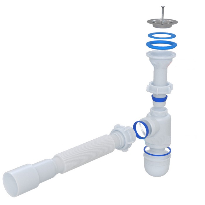 Сифон Waterstal А-32019 під умивальник 1 1/2″ з гнучкою трубою Сифон Waterstal А-32019 під умивальник 1 1/2″ з гнучкою трубою