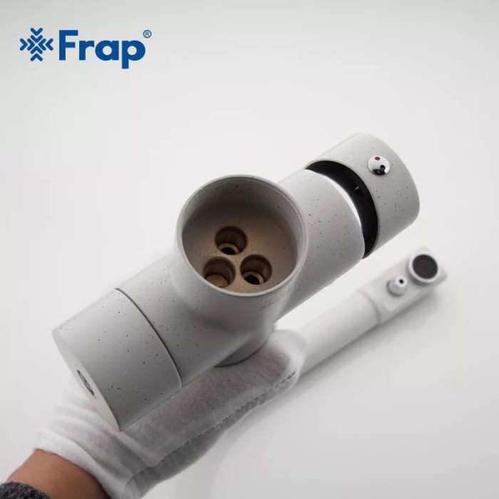 Змішувач для кухні на дві води Frap F4352-8, білий Змішувач для кухні на дві води Frap F4352-8, білий
