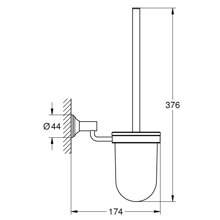 Туалетний йоржик у комплекті Grohe Essentials Authentic (40658001) Туалетний йоржик у комплекті Grohe Essentials Authentic (40658001)