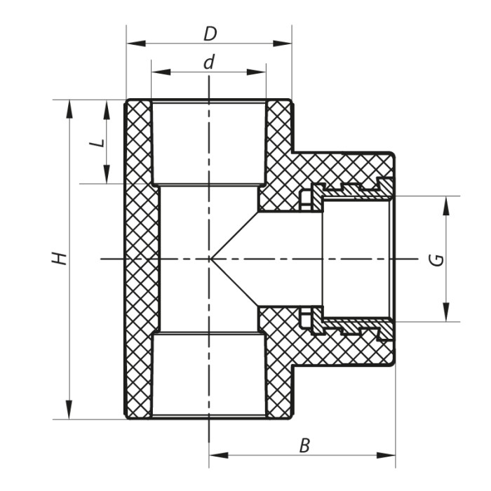 Трійник ВР 32x1F PPR Koer K0107.PRO (KP0127) Трійник ВР 32x1F PPR Koer K0107.PRO (KP0127)