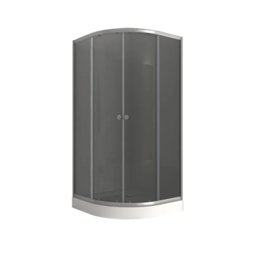 Душова кабіна з низьким піддоном Mixxus PLAIN SCT02-90x90x195-GR SATIN сіре тоноване скло 4мм (MI6898)