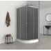 Душова кабіна з низьким піддоном Mixxus PLAIN SCT02-90x90x195-GR SATIN сіре тоноване скло 4мм (MI6898)