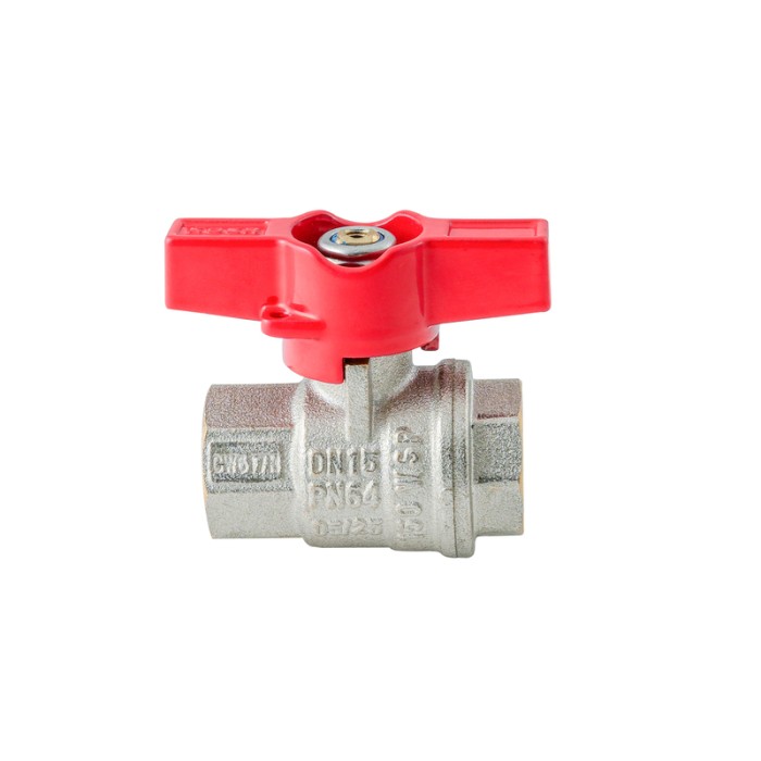 Кран кульовий ГГМ Koer Extreme KE.217-15 - 1/2" FF ручка "метелик" червона (KR5756) Кран кульовий ГГМ Koer Extreme KE.217-15 - 1/2" FF ручка "метелик" червона (KR5756)