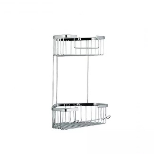 Полиця кутова Frap F351-1, 2-х ярусна, 240х320 мм, хром