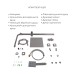 Акційний набір: Lidz Kubis 001F Змішувач для раковини (k35) Nickel + Lidz Kubis 1120 Душова стійка універсальна на два споживача Nickel