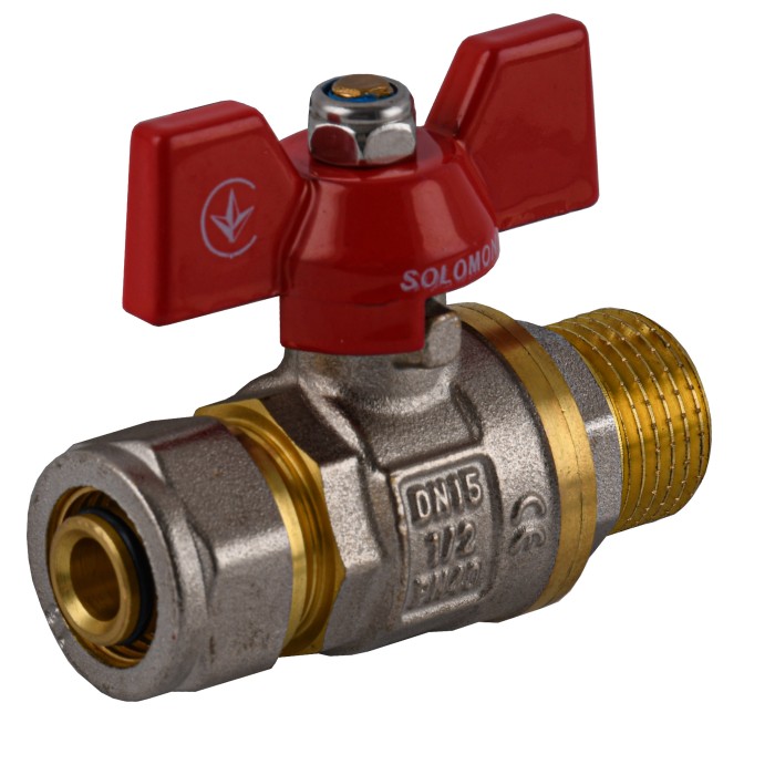 Кран кульовий SOLOMON 16х1/2″ B1183 зовнішня різьба Кран кульовий SOLOMON 16х1/2″ B1183 зовнішня різьба