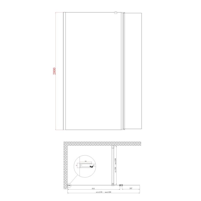 Душова перегородка Koer SR SP03-30x200-TR-01 Walk-In (рух.част) прозоре скло Easy Clean 8мм, хром (KR5399) Душова перегородка Koer SR SP03-30x200-TR-01 Walk-In (рух.част) прозоре скло Easy Clean 8мм, хром (KR5399)
