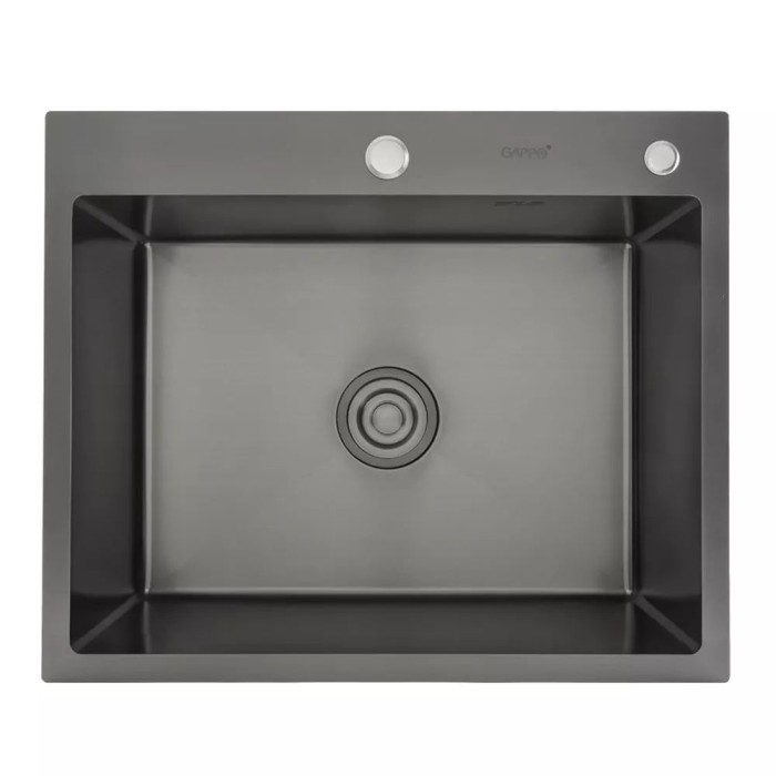 Кухонна мийка GAPPO GS6050-6 накладна 600x500 мм, нержавіюча сталь, поверхня PVD Кухонна мийка GAPPO GS6050-6 накладна 600x500 мм, нержавіюча сталь, поверхня PVD