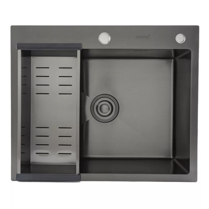 Кухонна мийка GAPPO GS6050-6 накладна 600x500 мм, нержавіюча сталь, поверхня PVD Кухонна мийка GAPPO GS6050-6 накладна 600x500 мм, нержавіюча сталь, поверхня PVD