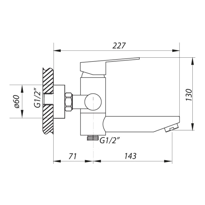 Змішувач для ванни ZERIX LR73103 (LL1196) Змішувач для ванни ZERIX LR73103 (LL1196)