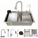 Мийка багатофункціональна Zerix ZH7546-SET-06 Decor SS Color з вбудованим змішувачем з нерж.cталі (ZM5596)
