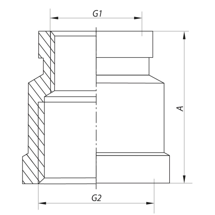 Муфта редукційна 1-1/4 "x1-1/2" Koer KF.C1216 (KF0021) Муфта редукційна 1-1/4 "x1-1/2" Koer KF.C1216 (KF0021)