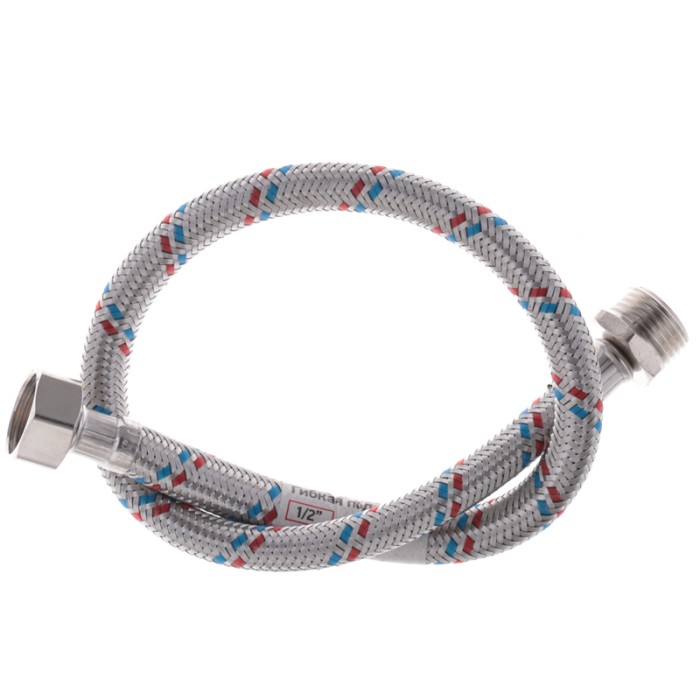 Гнучкий шланг для підключення води гайка 1/2'' - Штуцер 1/2'' (50 см) Zerix (ZX1562) Гнучкий шланг для підключення води гайка 1/2'' - Штуцер 1/2'' (50 см) Zerix (ZX1562)