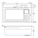ID 7545-BC мийка PROFI 750x450x215мм,(3.0/0.8мм),сифон. дозат. 2 кош, дошк, зміщувач PVD Black {1/1}