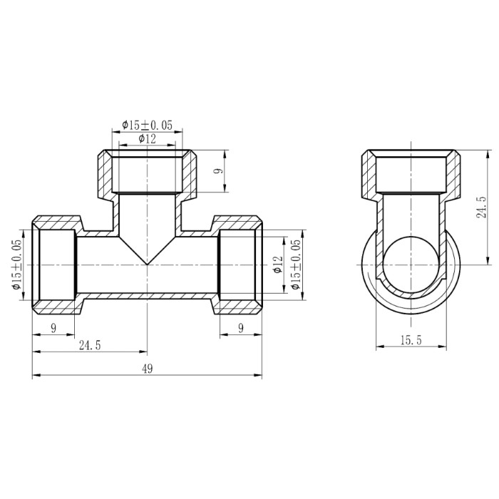 Тройник обтискний Thermo Alliance Forte 16 SF176W161616 Тройник обтискний Thermo Alliance Forte 16 SF176W161616