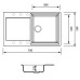 Мийка кухонна Zerix ZS-7950S-01 Біла (ZX4579)