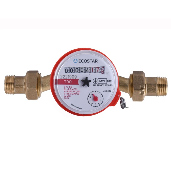 Лічильник гарячої води ECOSTAR DN15 1/2″ L110 E-C 2,5 Лічильник гарячої води ECOSTAR DN15 1/2″ L110 E-C 2,5
