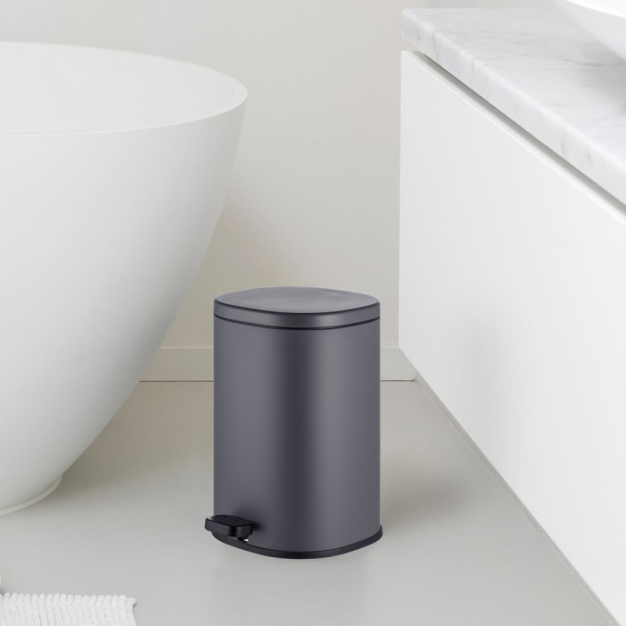 Відро для сміття з плавним закриттям овальне Mixxus Premium Olivary-TC0105 Graphite 5 л колір графіт (MI7063) Відро для сміття з плавним закриттям овальне Mixxus Premium Olivary-TC0105 Graphite 5 л колір графіт (MI7063)