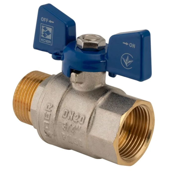 Кран кульовий Koer 3/4" ГШМ (KR.218.B) синій (KR2723) Кран кульовий Koer 3/4" ГШМ (KR.218.B) синій (KR2723)