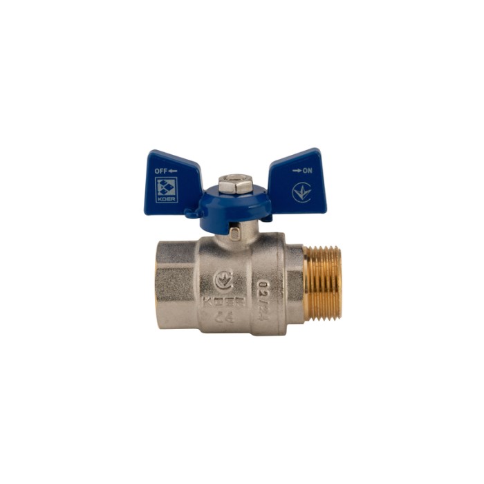 Кран кульовий Koer 3/4" ГШМ (KR.218.B) синій (KR2723) Кран кульовий Koer 3/4" ГШМ (KR.218.B) синій (KR2723)