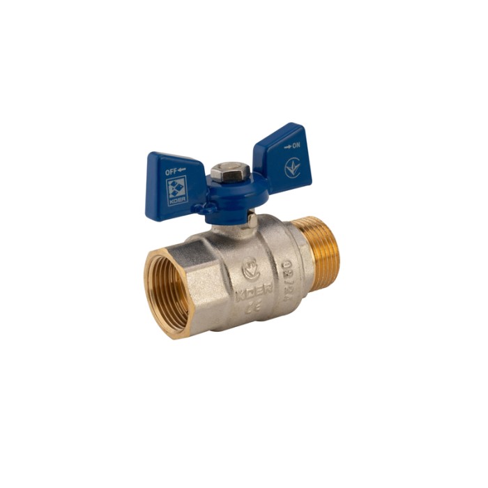 Кран кульовий Koer 3/4" ГШМ (KR.218.B) синій (KR2723) Кран кульовий Koer 3/4" ГШМ (KR.218.B) синій (KR2723)