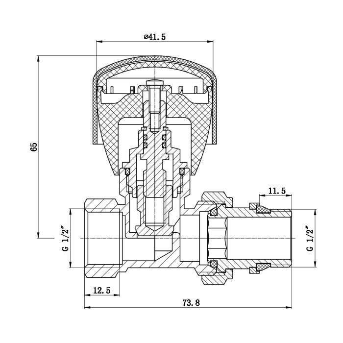 Кран радіаторний Thermo Alliance Standart Powerful 1/2" ВЗ з антипротіканням прямий SF230W15 SF230W15 Кран радіаторний Thermo Alliance Standart Powerful 1/2" ВЗ з антипротіканням прямий SF230W15 SF230W15