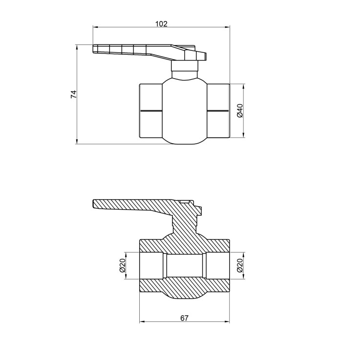 Кран кульовий PPR Thermo Alliance 20 Кран кульовий PPR Thermo Alliance 20