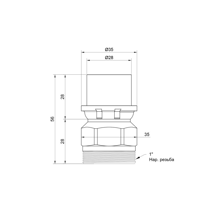 Перехідник прес Icma 26х1" ЗР №402 Перехідник прес Icma 26х1" ЗР №402