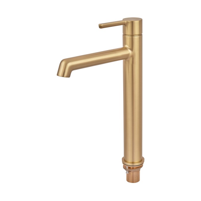 Змішувач для умивальника високий Koer KB-11029-12 Колір матове золото (KR5502) Змішувач для умивальника високий Koer KB-11029-12 Колір матове золото (KR5502)