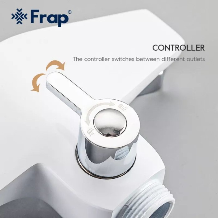 Змішувач для ванни Frap F2258, білий/хром Змішувач для ванни Frap F2258, білий/хром