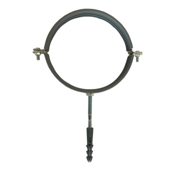 Хомут в зборi CR 3 1/2″ (98-105мм) з гвинтом-шурупом 8*100 та дюбелем в уп., сірий