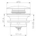 Донний клапан ITAL HF1056, автомат,  Ø70мм, 1 1/2", латунь, хром