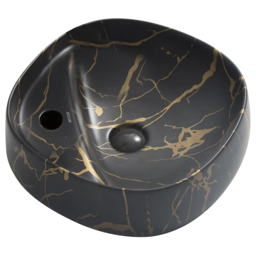 Раковина накладна MIXXUS PREMIUM WAVE-0201 MARBLE 430х430х150mm з отвором під змішувач (MP6536)