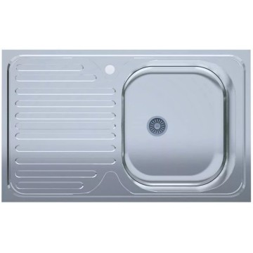 Мийка нерж.UA 5080-R товщ-0.4mm, р-р-500*800*140mm Polish (накладна) {20}