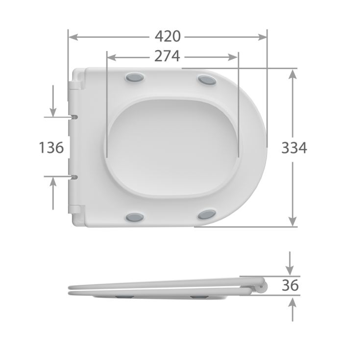 Унітаз-компакт Mixxus BEVEL-0407-T1 630х350х795mm, система змиву TORNADO 1.0 (MI6690)