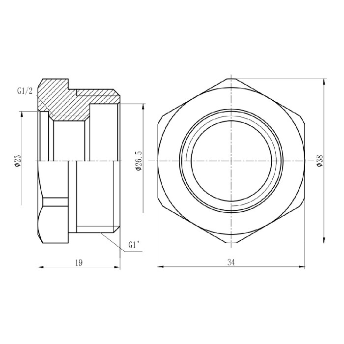 Футорка Thermo Alliance Forte 1"х1/2" ЗВ SF3742515 Футорка Thermo Alliance Forte 1"х1/2" ЗВ SF3742515