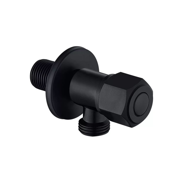 Кран приладовий WEZER SOL21В-16-BLACK 1/2"x3/4" нержавіюча сталь, чорний Кран приладовий WEZER SOL21В-16-BLACK 1/2"x3/4" нержавіюча сталь, чорний