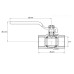 Кран кульовий Koer KG.204 - 3/4" FF ГГВ (газ) (KR4961)